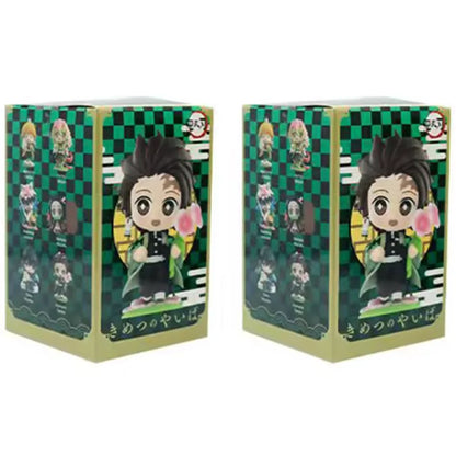 Hot Demon Slayer Tanjiro Kamado Nezuko anime cartoon figure blind box creative personalized statue model ornament surprise gift