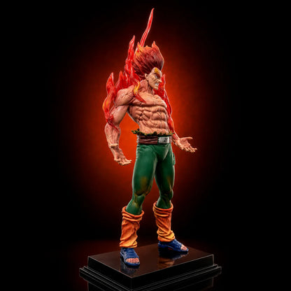 27cm Naruto Shippuden Might Guy Eight Gates Released Night Kai Figurine Red Flame Effect High Detail PVC Action Figure Home Orna