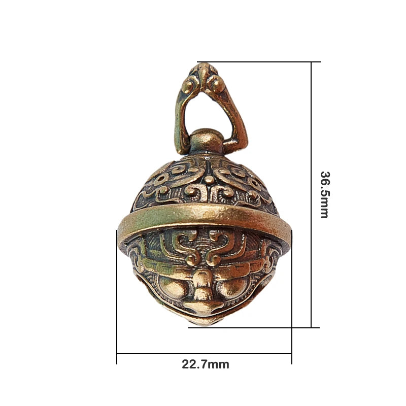 Brass Handicraft Die Casting Drop Bell Key Car Button Wind Bell Sect Bronze Bell Creative Gift Home Decoration Pendant