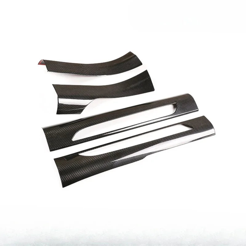For Porsche Macan Real Dry Carbon Fiber Interior Decoration Welcome Pedal Built-in Door Sill Strip Modification Accessories