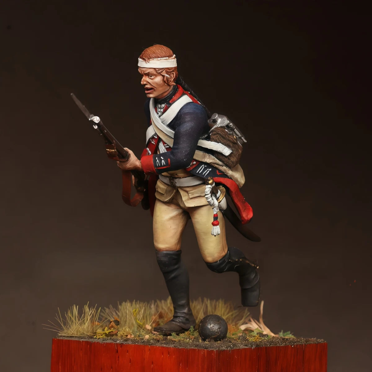 54mm resin unpainted model kit, military theme, Prussian musketeer unassembled and unpainted GK