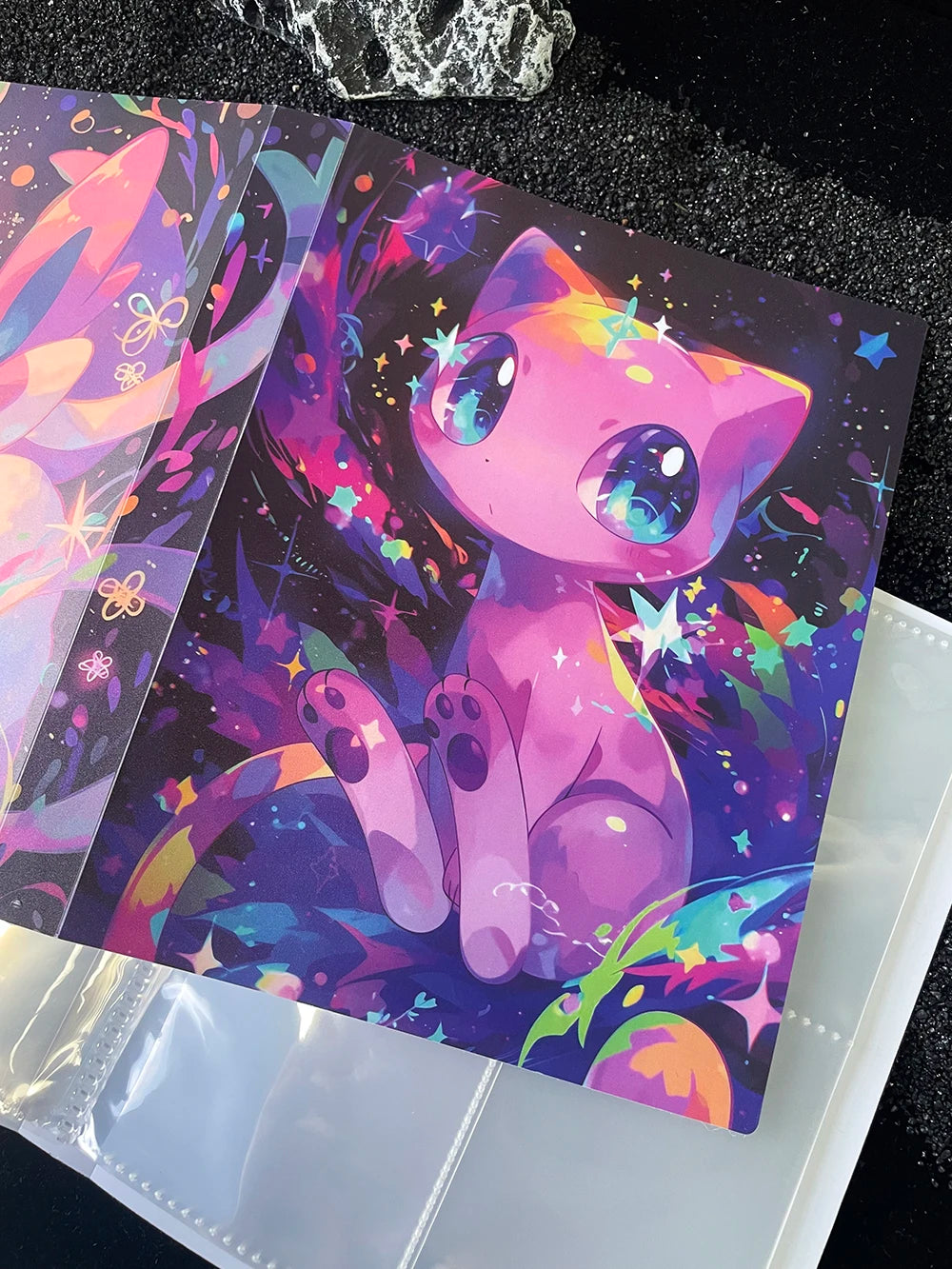 2026NEW PTCG Eevee Collectible Card Album 4 Compartments Can Hold 240 Pcs Card Gengar Ex Collectible Card Book Storage Bookcase