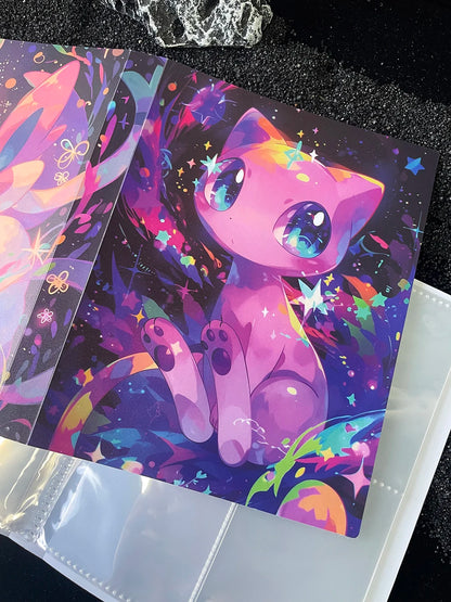 2026NEW PTCG Eevee Collectible Card Album 4 Compartments Can Hold 240 Pcs Card Gengar Ex Collectible Card Book Storage Bookcase