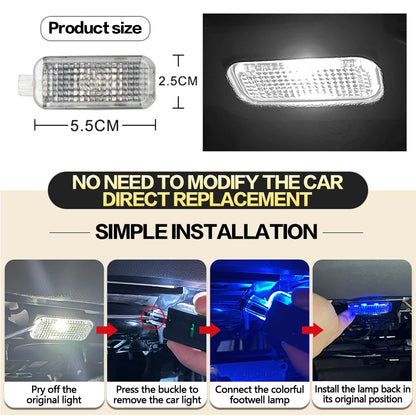 LED Car Interior Atmosphere Lamp Footwell Light Decoration Accessories For Porsche Macan 95B Cayenne 9YA 957 955 Boxster 987 911