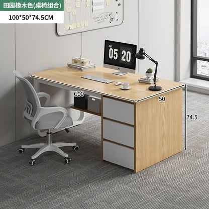 Bedroom Computer Desk Desktop Desk Chair Combination With Drawers Office Desks White Gaming Workstations Escritorio Furniture
