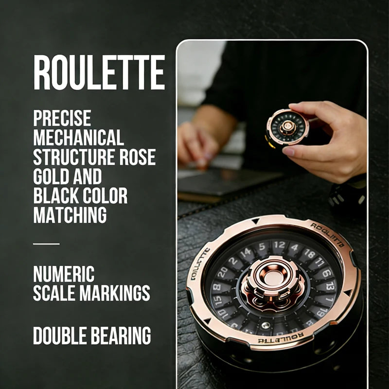 D20 Dice Lucky Roulette Spinning Wheel Fidget Toy Anti Stress Anti Anxiety EDC Toy Desk Gadget DND RPG Table Game Decompression
