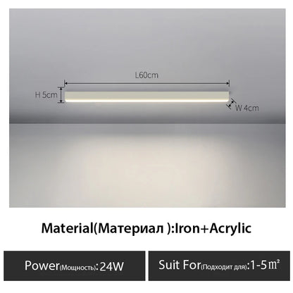 Balcony Ceiling Lights Long Strip Aisle LED Lamp Bedroom Dining Room Living Room Cloakroom Ceiling Lamp Island Kitchen Decor