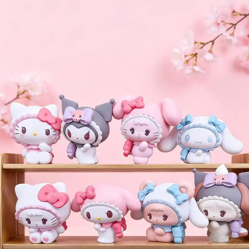 New Product In Stock Kt Cat Kuromi Co Branded Blind Box Figurine Toy Cute Desktop Ornament Holiday Surprise Gift For Fans
