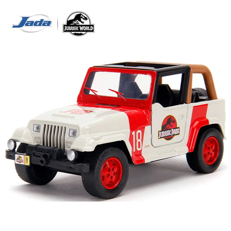 JADA Hollywood Rides: 1992 Jeep Wrangler 18 Jurassic Park 1:32 Die-Cast Model Car JD32129