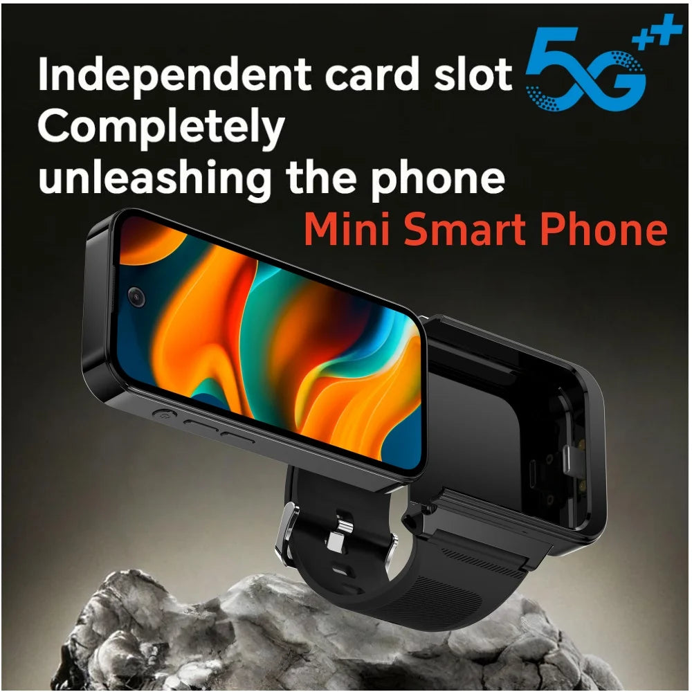 Q333 Android 13.0 Mini Smart Watch 3.97 Inches 8GB RAM 256GB ROM Dual SIM Standby Play Store Detachable Watch Strap Smart Watch