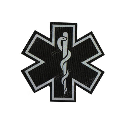 PVC Medic PARAMEDIC Skull Patches Decorative Patches Strip Combat Rubber Chevron IR Reflective Appliqued