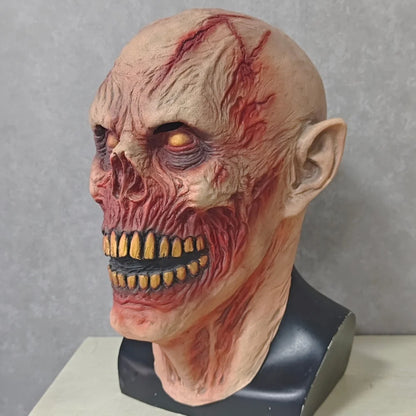 Scary Halloween Latex Skull Mask Undead Zombie Horror Cosplay Costume Prop For Haunted House Prank Party Decor