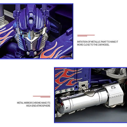 30CM Transformation Optimus Prime Bumblebee Megatron Black Gold Robot Toy Alloy Star Commander Truck Car Toy Action Figure Gift
