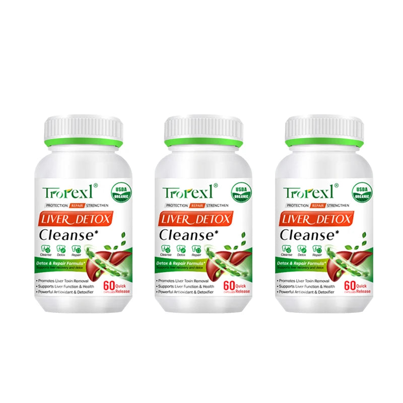 Liver Cleansing Detox Capsules Health Liver Support Colon Cleansing Repair Pills Prevent Cirrhosis Fatty Liver, Natural Herbal