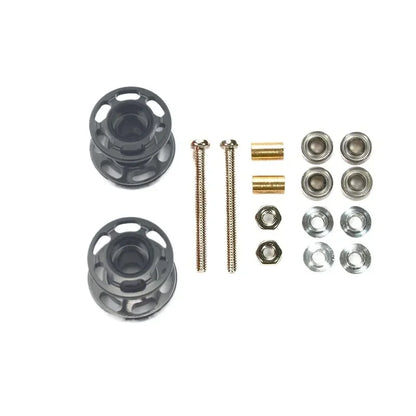 2PCS(1pair) 95423/94945 12-13mm Double Aluminum Guide Rollers Lightweight Hollow Guide Wheels for Tamiya Mini 4WD Model Car
