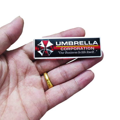 3D Aluminum Car Umbrella Corporation Badge Motorcycle Car Fuel Tank Cover Body Scratch Sticker Waterproof Decorative Decal