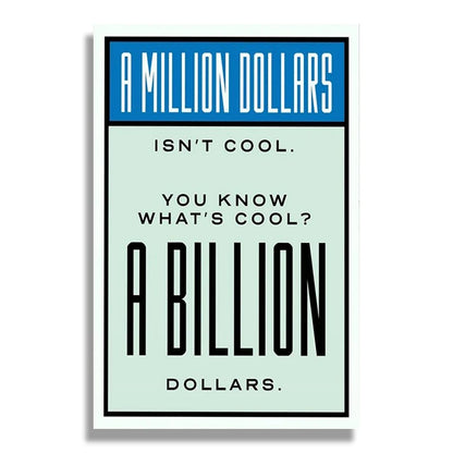 Monopoly Millionaire Money Canvas Decorative Painting Motivational Quote Art Poster Cartoon Figure Mural Home Wall Decor Picture