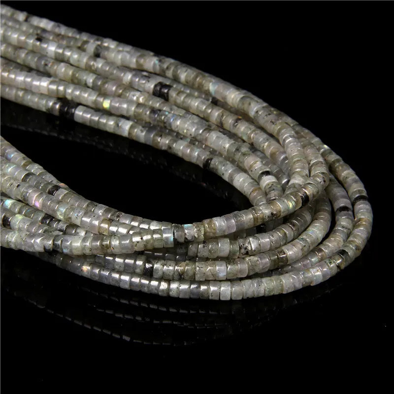 New Fashion Flat Disc Round Stone Bead 4x2MM Quartzs Imperial Agat Jaspers Loose Spacer Heishi Beads Jewelry Diy Accessories