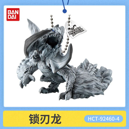 Bandai Capcom Monster Hunter Rathalos Pvc Figure Keychain Backpack Bag Pendant Collectible Hanging Charm For Adult Collectors