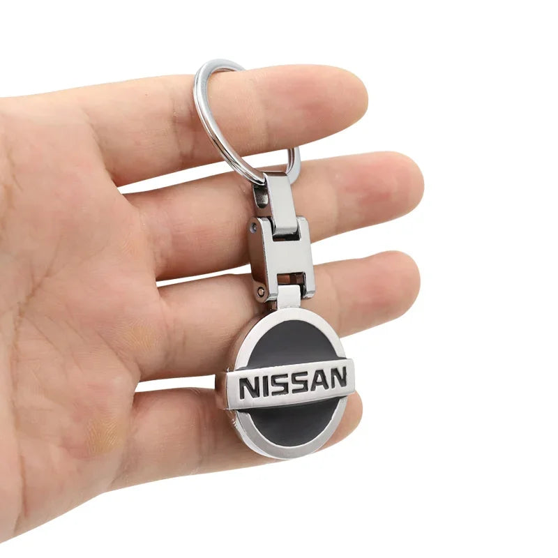 Metal Car Emblem Keychain Key Ring Gift Fit For Nissan Sylphy N7 Qashqai J10 J11 Teana Note Navara Juke GTR 350Z Patrol Leaf X-T