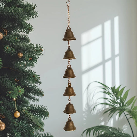 1 Piece of Vintage Metal Bell Wind Chime Chain Garden Porch Terrace Decoration Hanging String