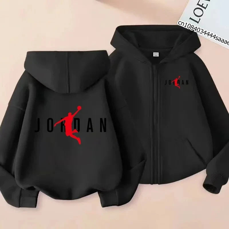 Children's Zipper Style Hoodie Sweatshirt Fashion Idol Star Charming Coat Boys Girls 3-12Yrs Casual Sports Cardigan Gift