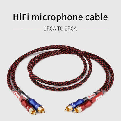 YYAUDIO HIFI Stereo Pair RCA Cable High-performance Premium Hi-Fi Audio 2rca to 2rca Interconnect Cable
