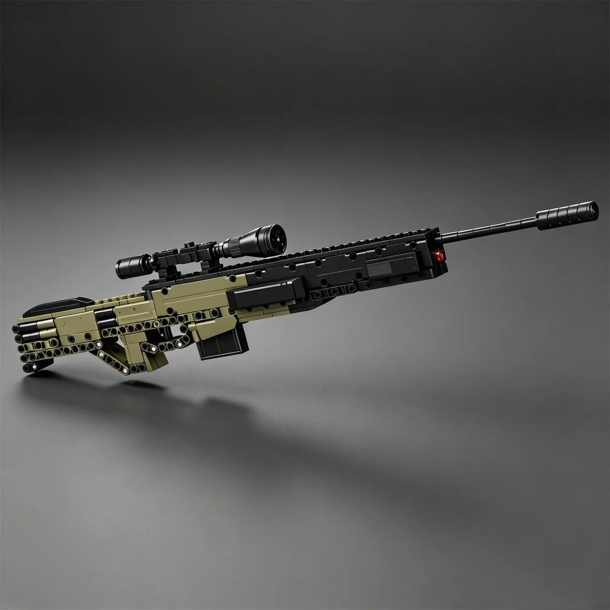 British AWM Sniper Rifle Building Block Model Gun —MOC Barrett Heavy Sniper Rifle