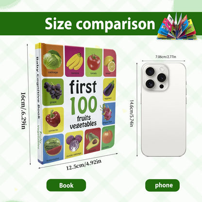 1-100 Fruits Vegetables Book Libros Manga Anime Coloring Books Preschool Learning Improves Children's Identification Skills Gift