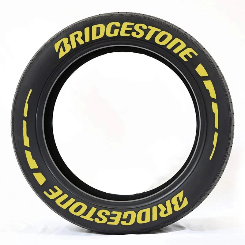 Rubber Tire Letter Stickers 3D Waterproof Wheels Permanent Car Sticker With Glue DIY Stylish Tire Decal For Auto and Motorcycle