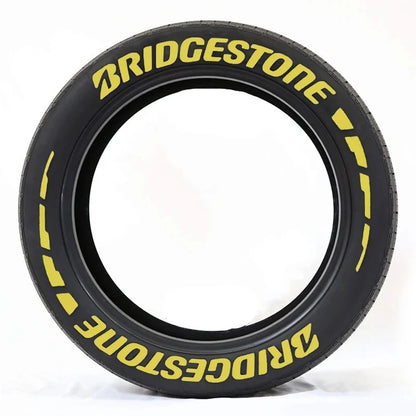 Rubber Tire Letter Stickers 3D Waterproof Wheels Permanent Car Sticker With Glue DIY Stylish Tire Decal For Auto and Motorcycle