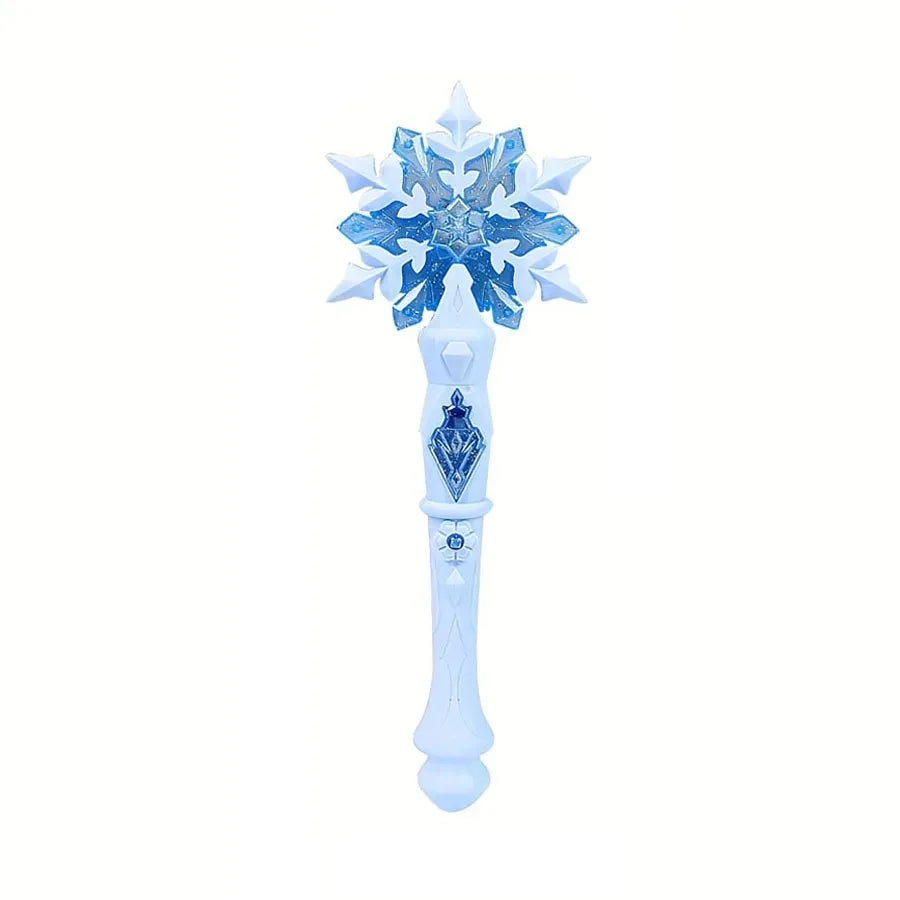 1pcs Children'S Magic Wand Toy For Daughter Christmas Birthday New Year'S Gift, Electric Luminous Music Princess Cane Xmas Dress