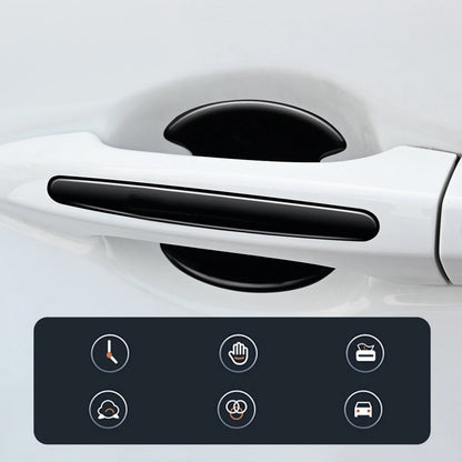 8PCS Car Door Handle Bowl Anti-Scratch Protector Stickers, Anti-Collision Protection Strip Auto Exterior Accessories