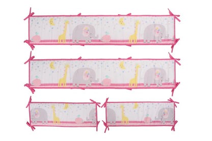 Crib Rail Cover Set and Baby Crib Liner  Baby Bumperless Crib Cot Protector Infant Bebe Bedding Set
