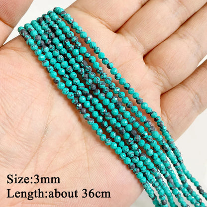 Blue Turquoise Stone Bead Irregular Round Oval Square Heart Loose Spacer DIY Beads Fit Jewelry Making Bracelet Necklace Handmade