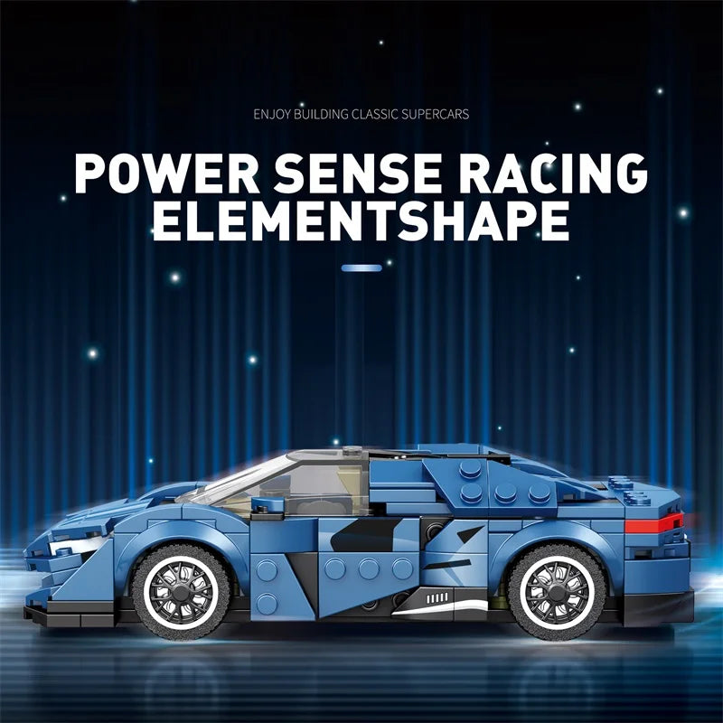 298PCS City Racing Car Building Blocks 1:24 Car Model Assembly Bricks Toys Desktop Decoration Display Puzzle Toys Holiday Gifts