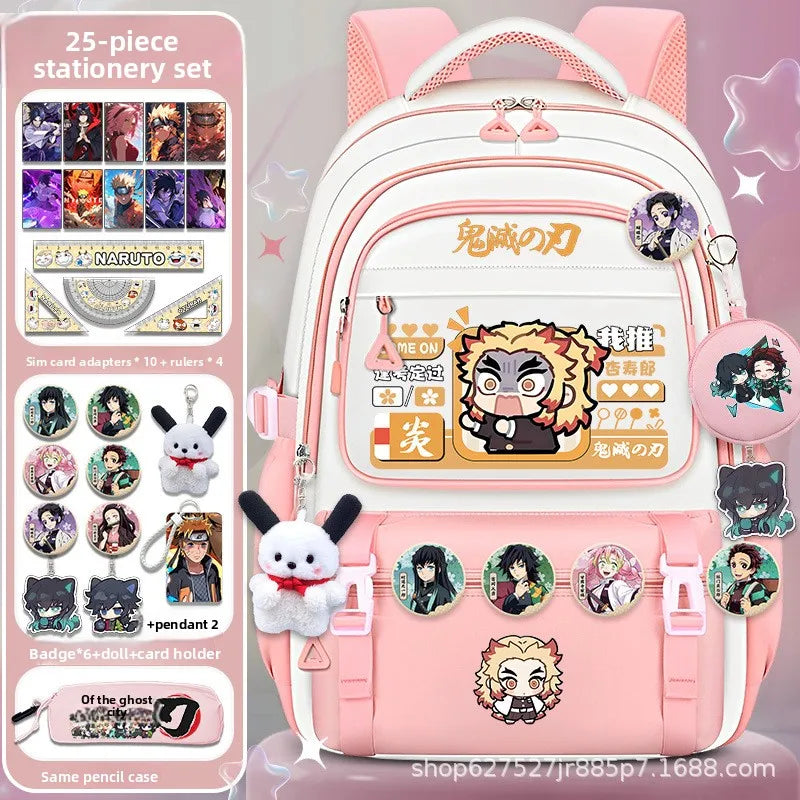 Demon Slayer large capacity cartoon elementary school backpack for boys and girls itabag Nezuko collaboration