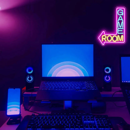 Game Neon Sign Gaming LED Neon Lights for Wall Decor USB Light Up Signs for Game Room Man Cave Teen Boy Bedroom Decorations Gift
