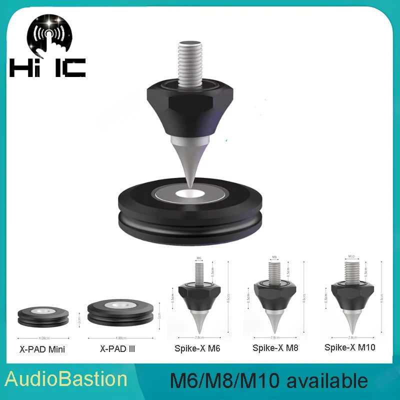 HIFI Audio Speaker Isolation Spikes 304 Stainless Steel Speakers Repair Parts Foot Nail /Pad Anti-shock Shock Absorber Vibration
