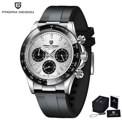 PAGANI Design PD1644 Men Quartz Watches Top Brand Luxury Sports Sapphire Stainless Steel Waterproof Chronograph Reloj Hombre
