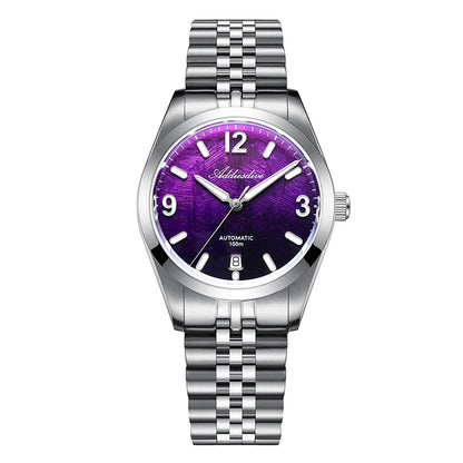 ADDIESDIVE Men Luxury Diver Automatic Mechanical Watch Sapphire Crystal 100M Waterproof Stainless Steel Business Sports AD2547