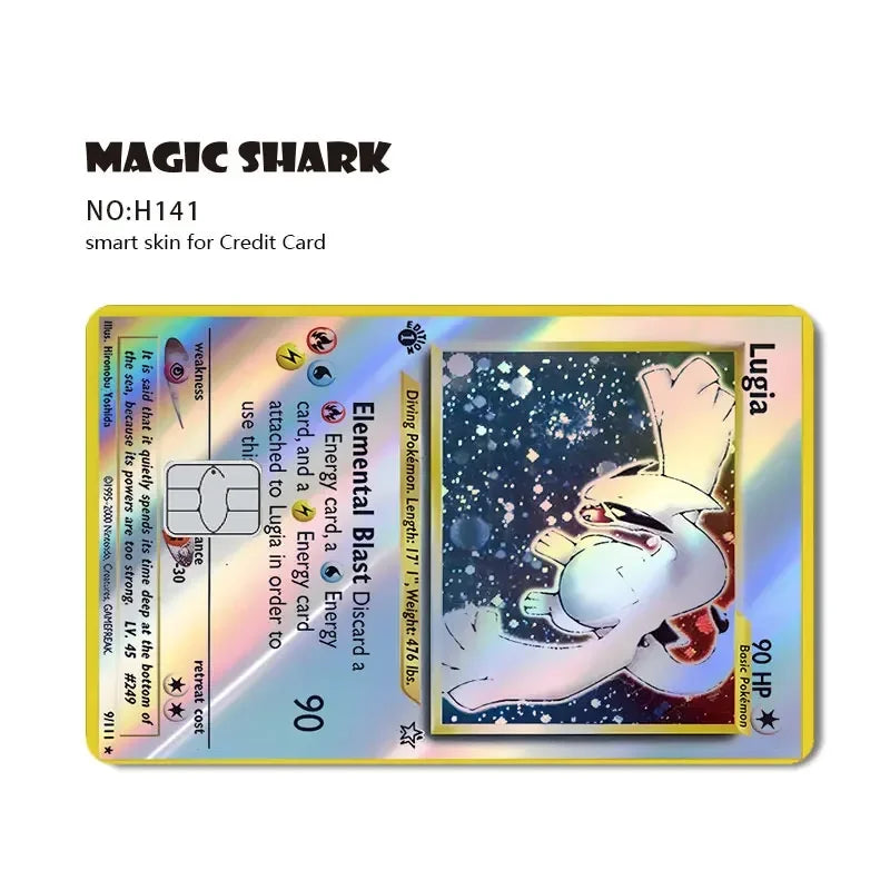 Charizard Gyarados Venusaur Blastoise Mewtwo Squirtle Snorlax Holographic Laser Credit Debit Card Film Skin Sticker