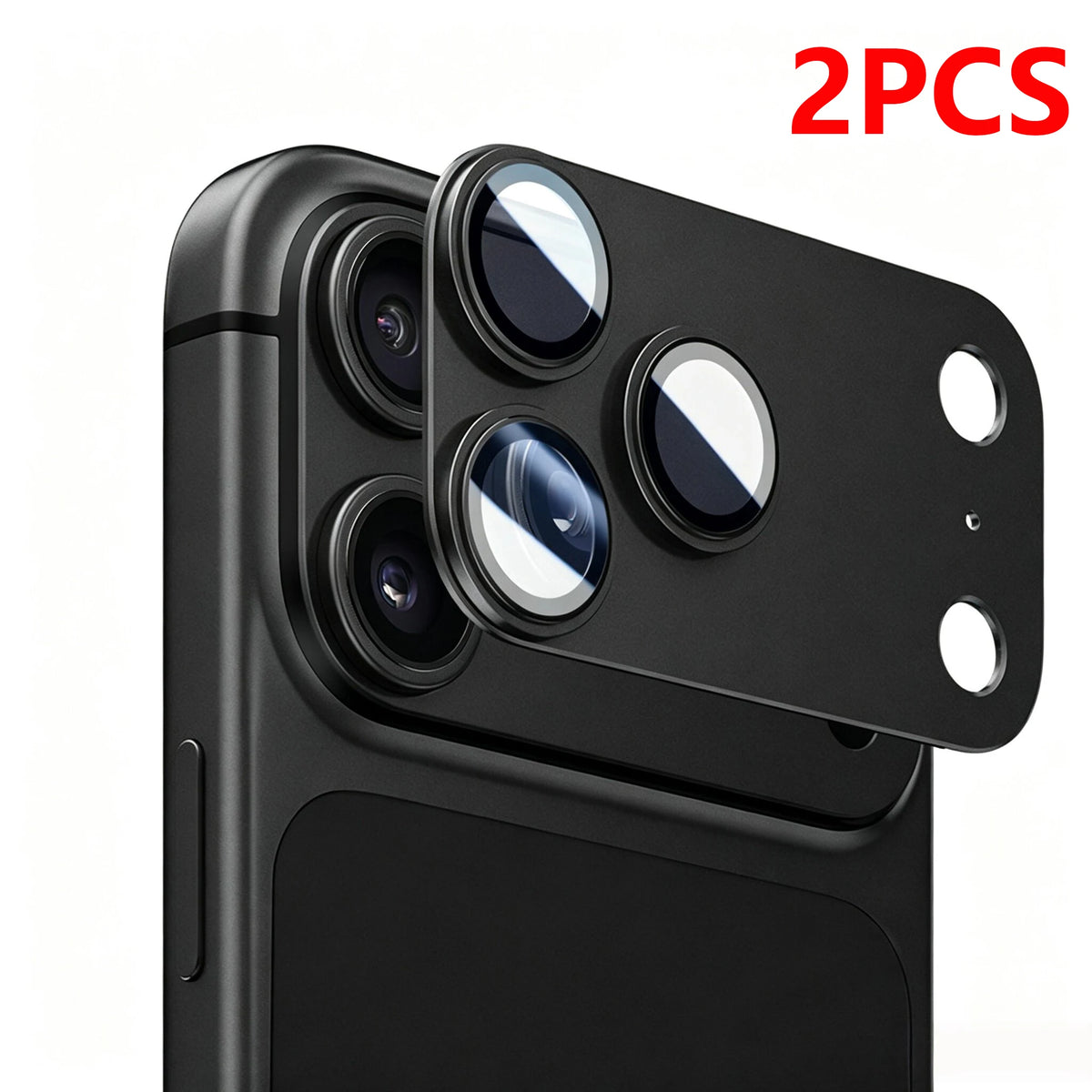 2PCS Aomor Lens Protector For iPhone 18 17 Pro Max Strong Adsorption Metal 9H Tempered Glass Camera Screen Full Protective Cover