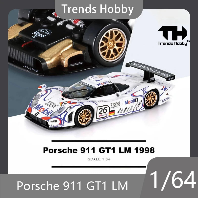 TH 1/64 911GT1 Le Mans Champion Cayenne Alloy Car Model as a Gift for Collectors