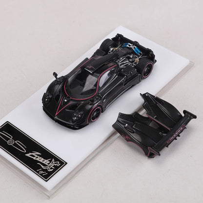 RM MODLE 1:64 Zonda Full Carbon Trim Diecast Car Model Alloy Simulation Supercar Collectible Can Open The hood