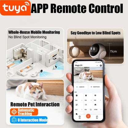 2025Famue Automatic Charging Robot Camera HD 5G WIFI IP Camera Pet Mobile Tracking Night Vision CCTV Remote View TUYA APP Camera