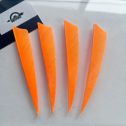 ONTFIHS 50PCS Archery Fletching RW 4" Shield Arrow Feathers with Natural Turkey Feathers