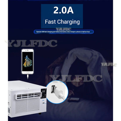 Car 110-220V Portable Air Conditioner Energy Saving 280W Mini Mobile AC with Remote Control for Home Dorm Office Camping Caravan