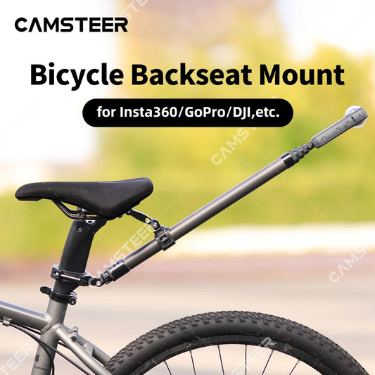 Camsteer Bicycle Backseat Mount 3rd Person View GoPro 13 12 Camera Brackets for Insta360 X6 X5 AcePro DJI Osmo360 Action 6 5Pro