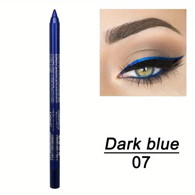 1pcs Waterproof Eyeliner Set with Glitter Effect, Includes Eye Shadow & Highlighter Pens, Colorful Makeup Kit for Stunning Looks
